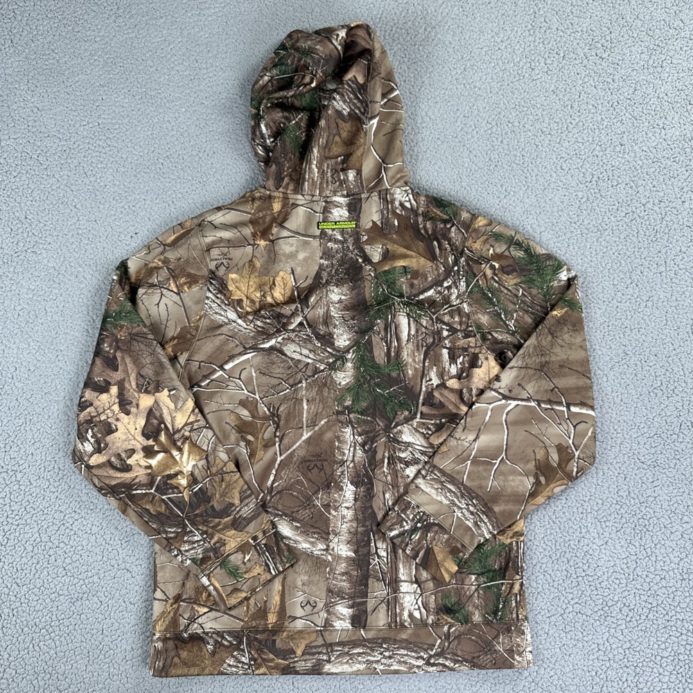 Under Armour Camo Scent Control Hoodie Men Medium Realtree Xtra Hunting Outdoors - Picture 10 of 14